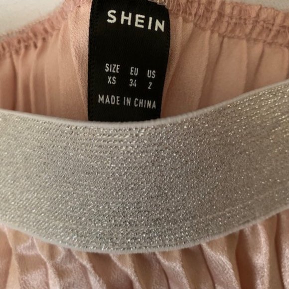 💕Clearance💕 SHEIN Pink Pleated Long Skirt Size XS - Picture 4 of 5
